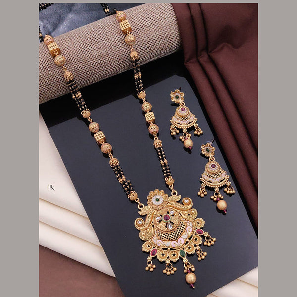 Akruti Collection Gold Plated Pota Stone Mangalsutra