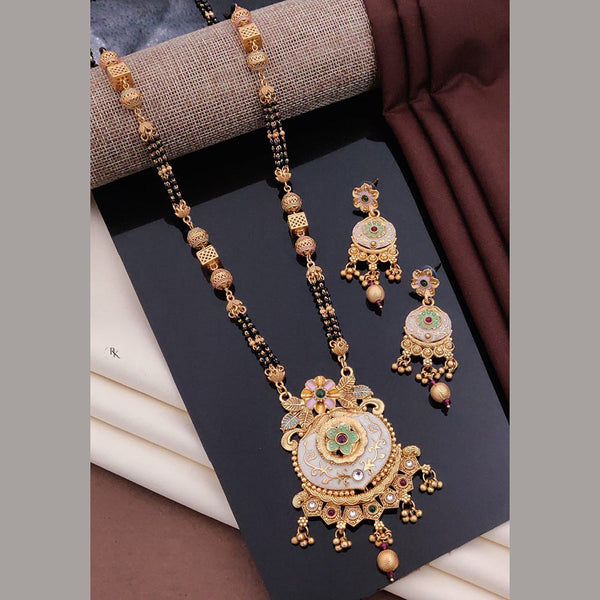 Akruti Collection Gold Plated Pota Stone Mangalsutra