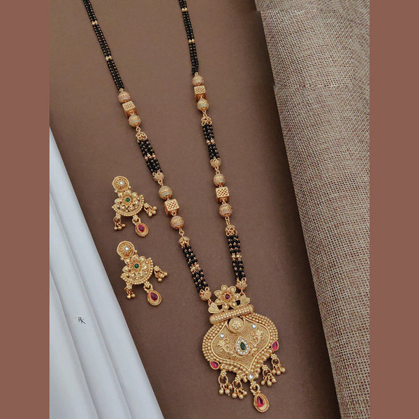 Akruti Collection Gold Plated Pota Stone Mangalsutra