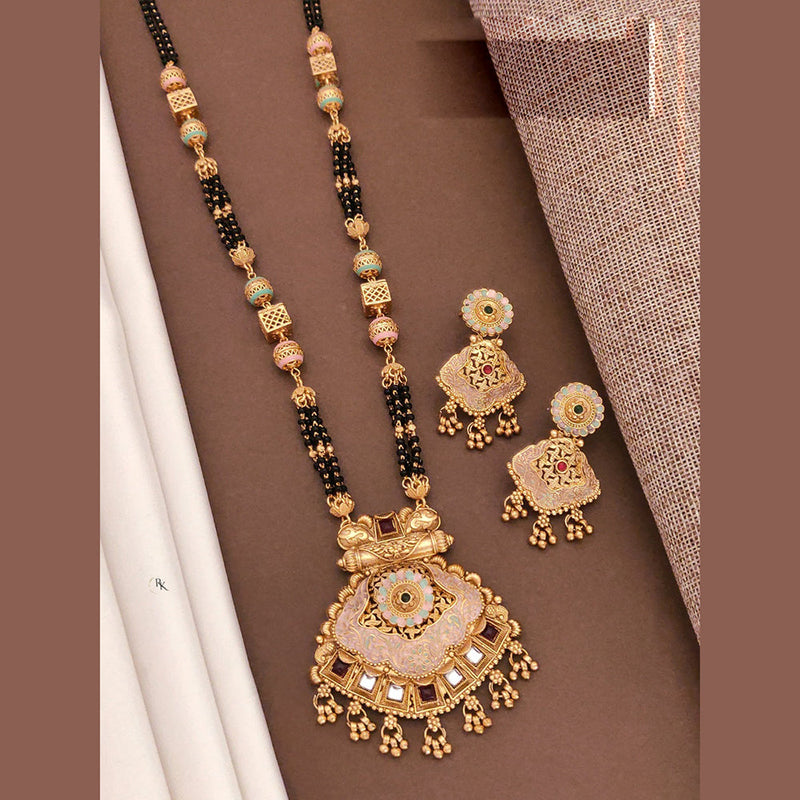 Akruti Collection Gold Plated Pota Stone Mangalsutra