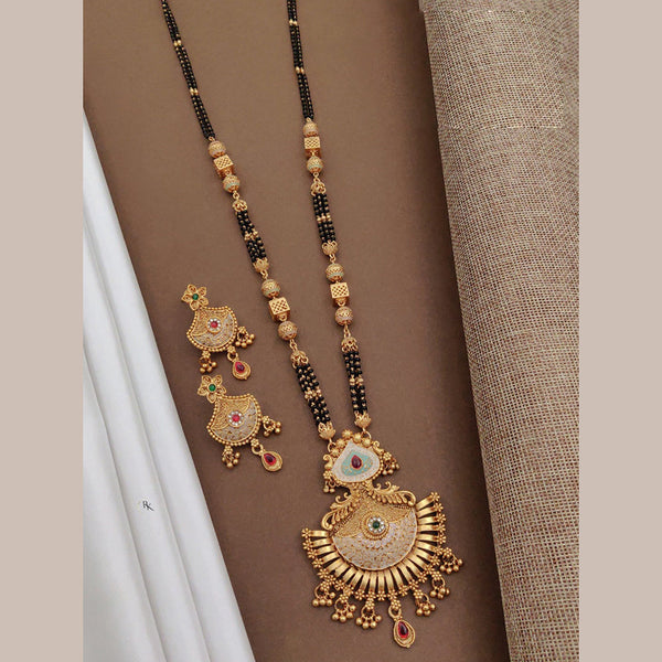 Akruti Collection Gold Plated Pota Stone Mangalsutra