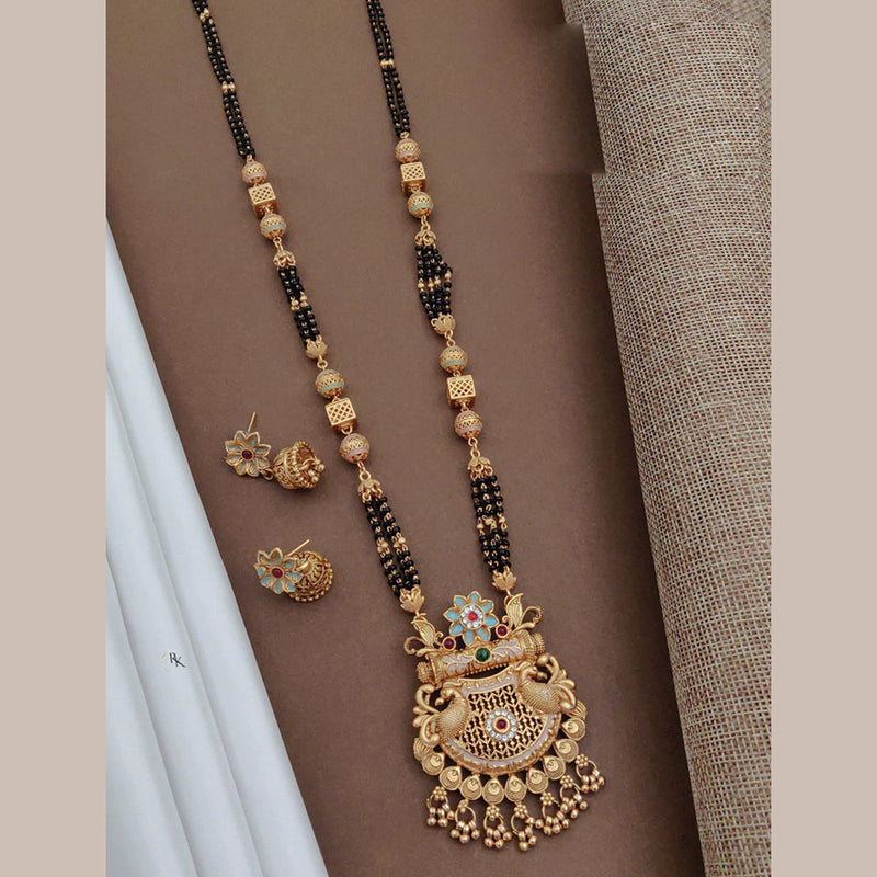 Akruti Collection Gold Plated Pota Stone Mangalsutra