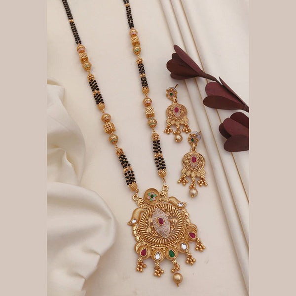 Akruti Collection Gold Plated Pota Stone Mangalsutra