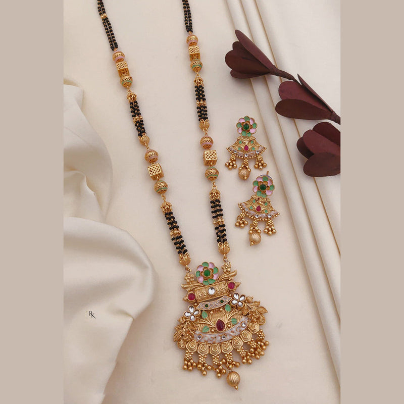 Akruti Collection Gold Plated Pota Stone Mangalsutra