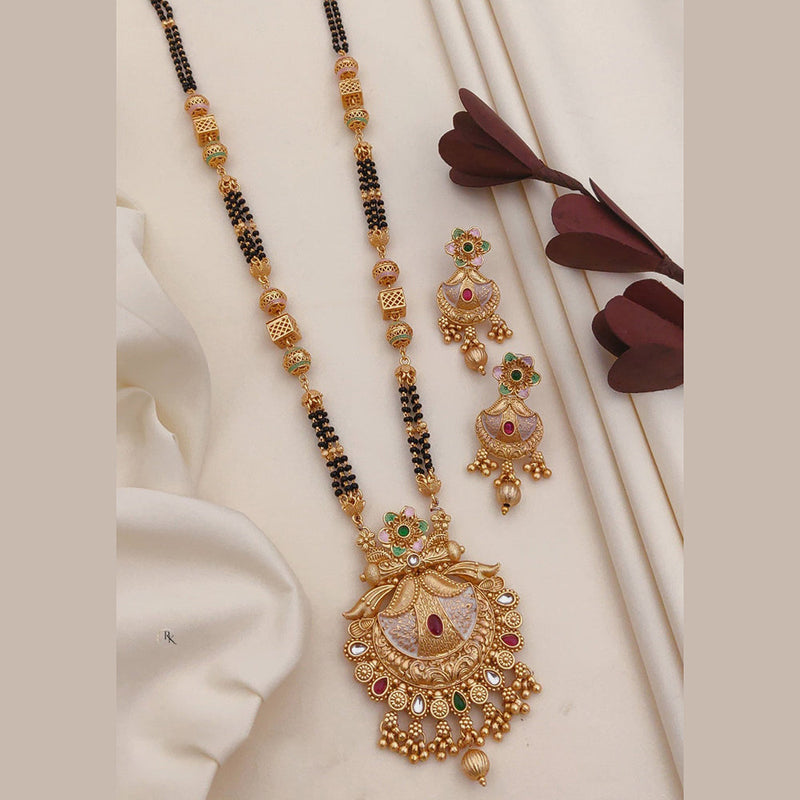 Akruti Collection Gold Plated Pota Stone Mangalsutra