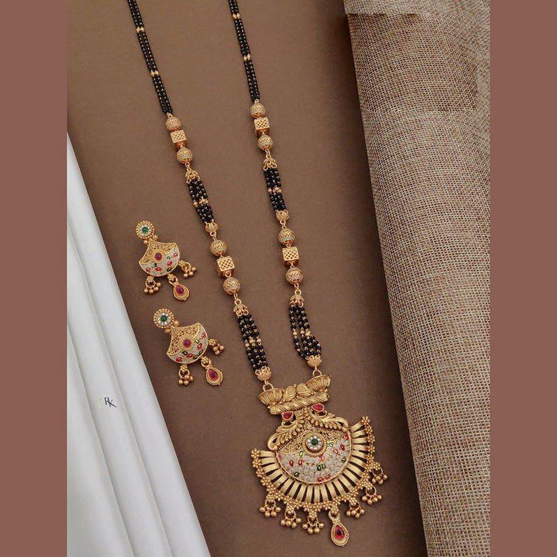 Akruti Collection Gold Plated Pota Stone Mangalsutra