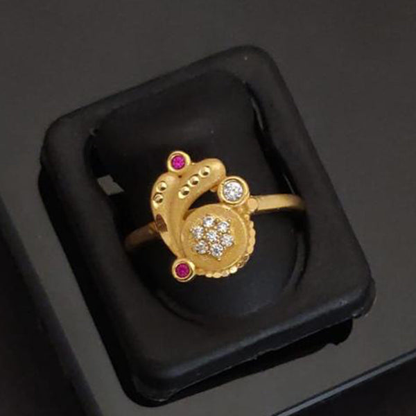 Akruti Collection Gold Plated Austrian Stone Ring