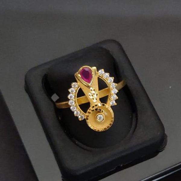 Akruti Collection Gold Plated Austrian Stone Ring