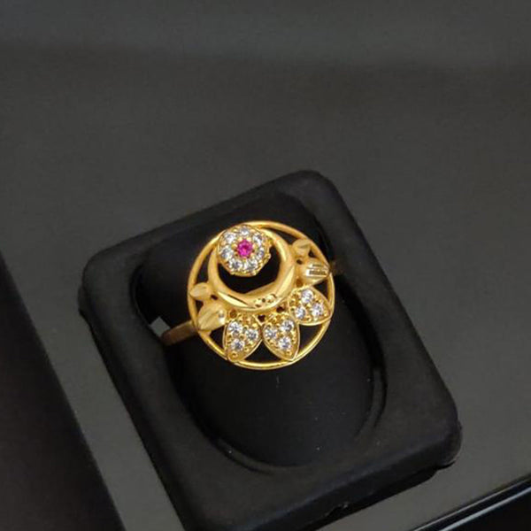 Akruti Collection Gold Plated Austrian Stone Ring