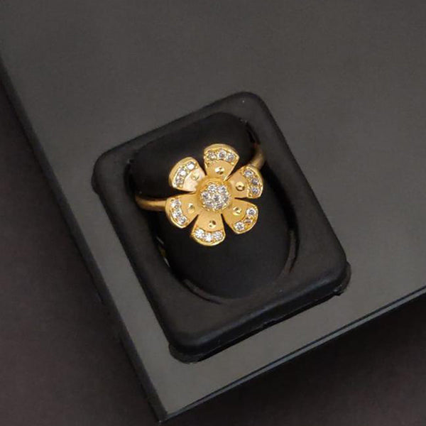 Akruti Collection Gold Plated Austrian Stone Ring