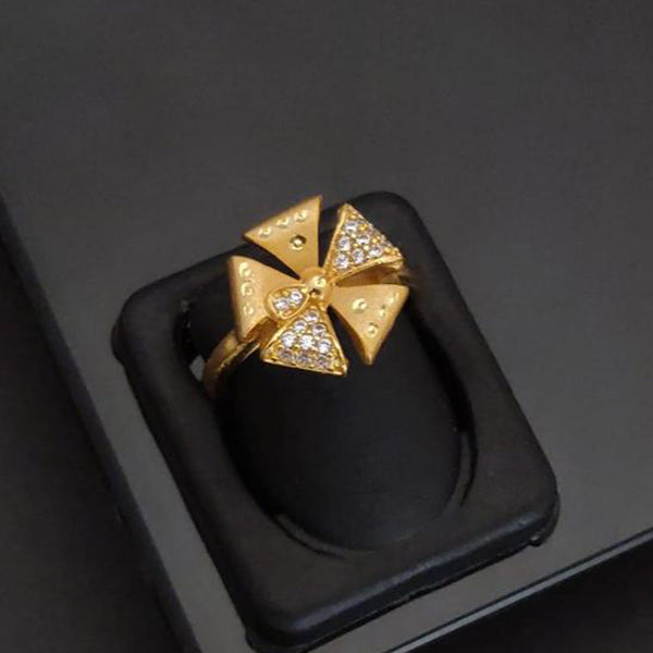 Akruti Collection Gold Plated Austrian Stone Ring