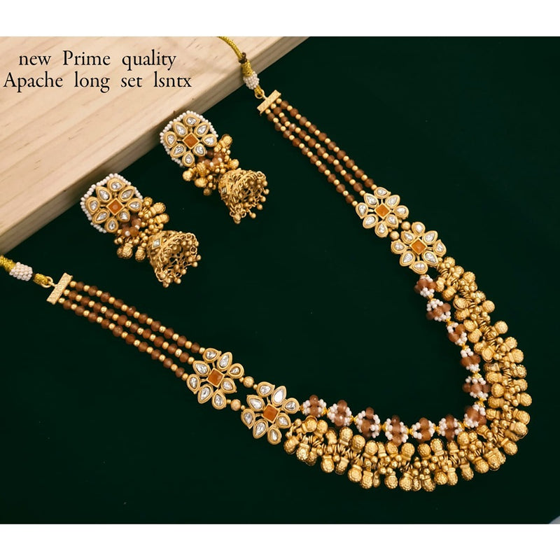 Akruti Collection Gold Plated Beads Necklace Set