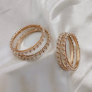 Akruti Collection Gold Plated Pearls Bangle Set