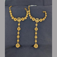 Akruti Collection Gold Plated Pota Stone Hand Harness