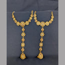 Akruti Collection Gold Plated Pota Stone Hand Harness