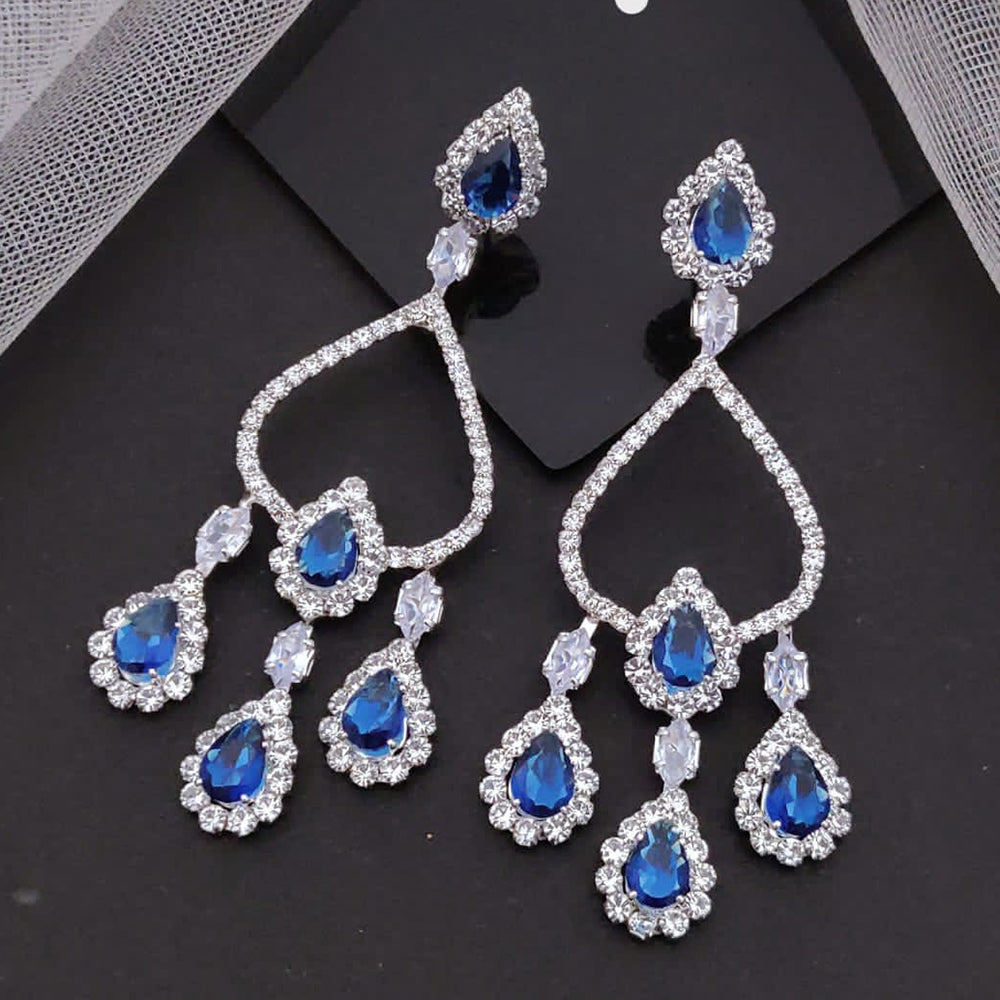 Akruti Collection Sparkling AD Dangler Earrings | Festive & Ethnic Wear