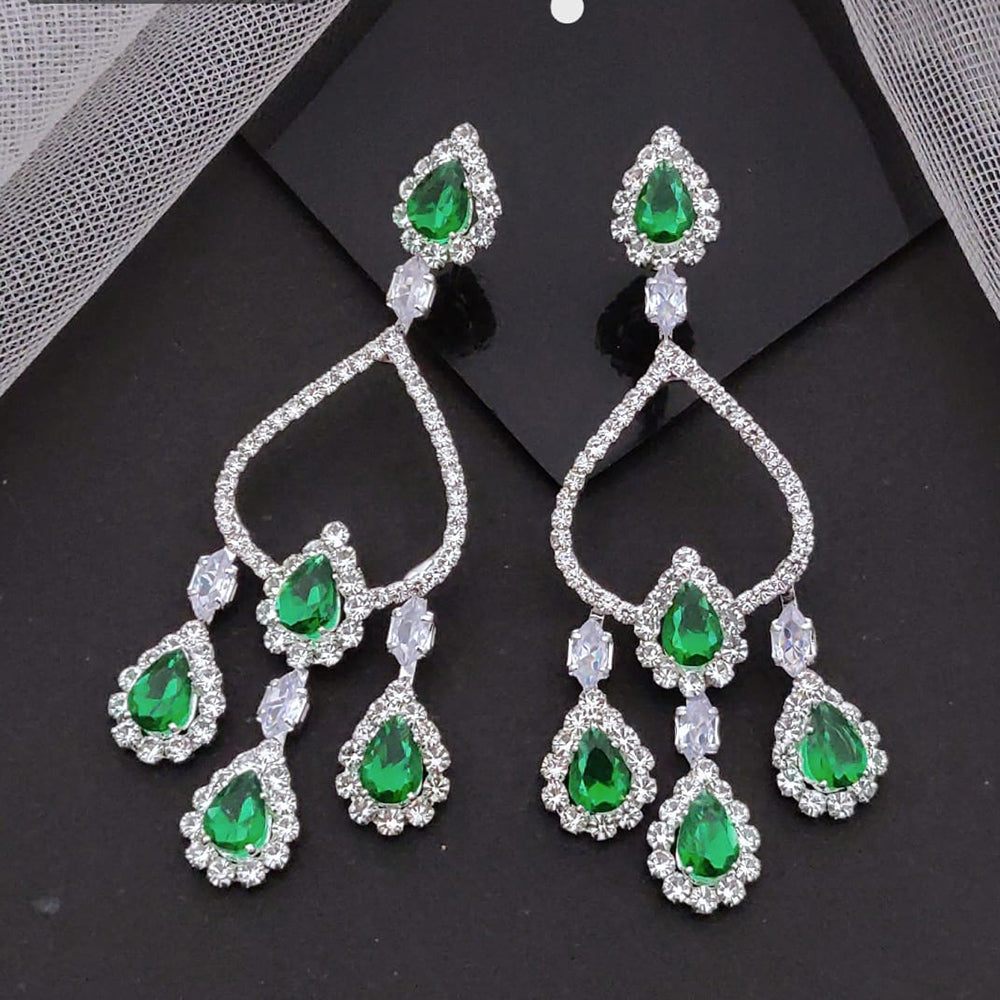Akruti Collection Sparkling AD Dangler Earrings | Festive & Ethnic Wear