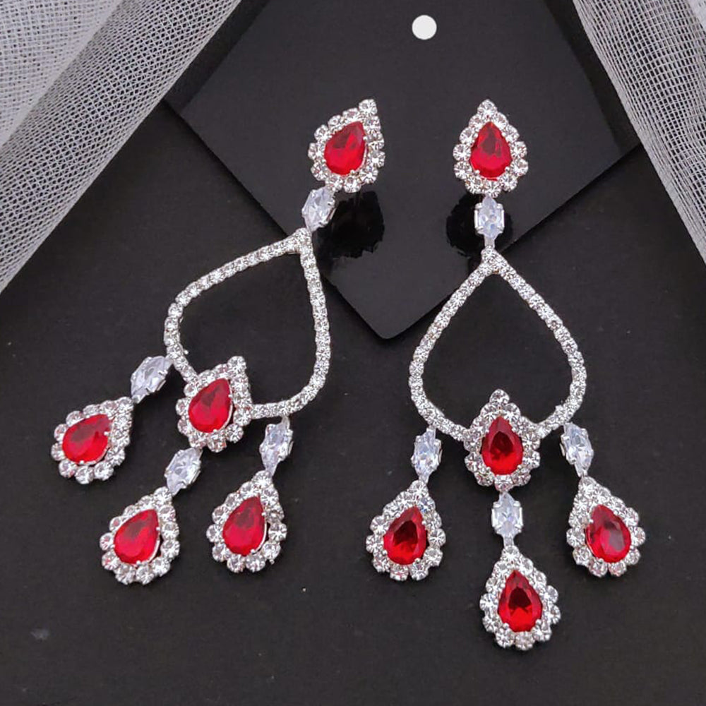 Akruti Collection Sparkling AD Dangler Earrings | Festive & Ethnic Wear