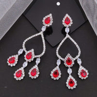 Akruti Collection Sparkling AD Dangler Earrings | Festive & Ethnic Wear
