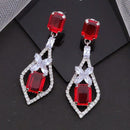 Akruti Collection American Diamond Dangler Earrings for Women