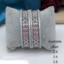Akruti Collection Premium Silver Polish American Diamond Bangles