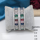 Akruti Collection Premium Silver Polish American Diamond Bangles