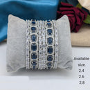 Akruti Collection Premium Silver Polish American Diamond Bangles