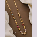 Akruti Collection Gold Plated Beads Long Necklace