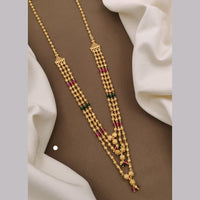 Akruti Collection Gold Plated Beads Long Necklace