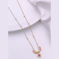 Akruti Collection Gold Plated Pota Stone Necklace