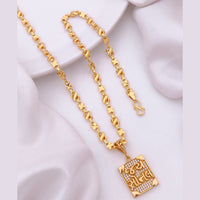 Akruti Collection Gold Plated Austrian Stone Men's Chain Pendant