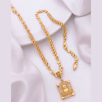 Akruti Collection Gold Plated Austrian Stone Men's Chain Pendant