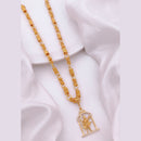 Akruti Collection Gold Plated Austrian Stone Temple Men's Chain Pendant