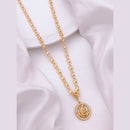Akruti Collection Gold Plated Austrian Stone Men's Chain Pendant
