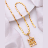 Akruti Collection Gold Plated Austrian Stone Men's Chain Pendant