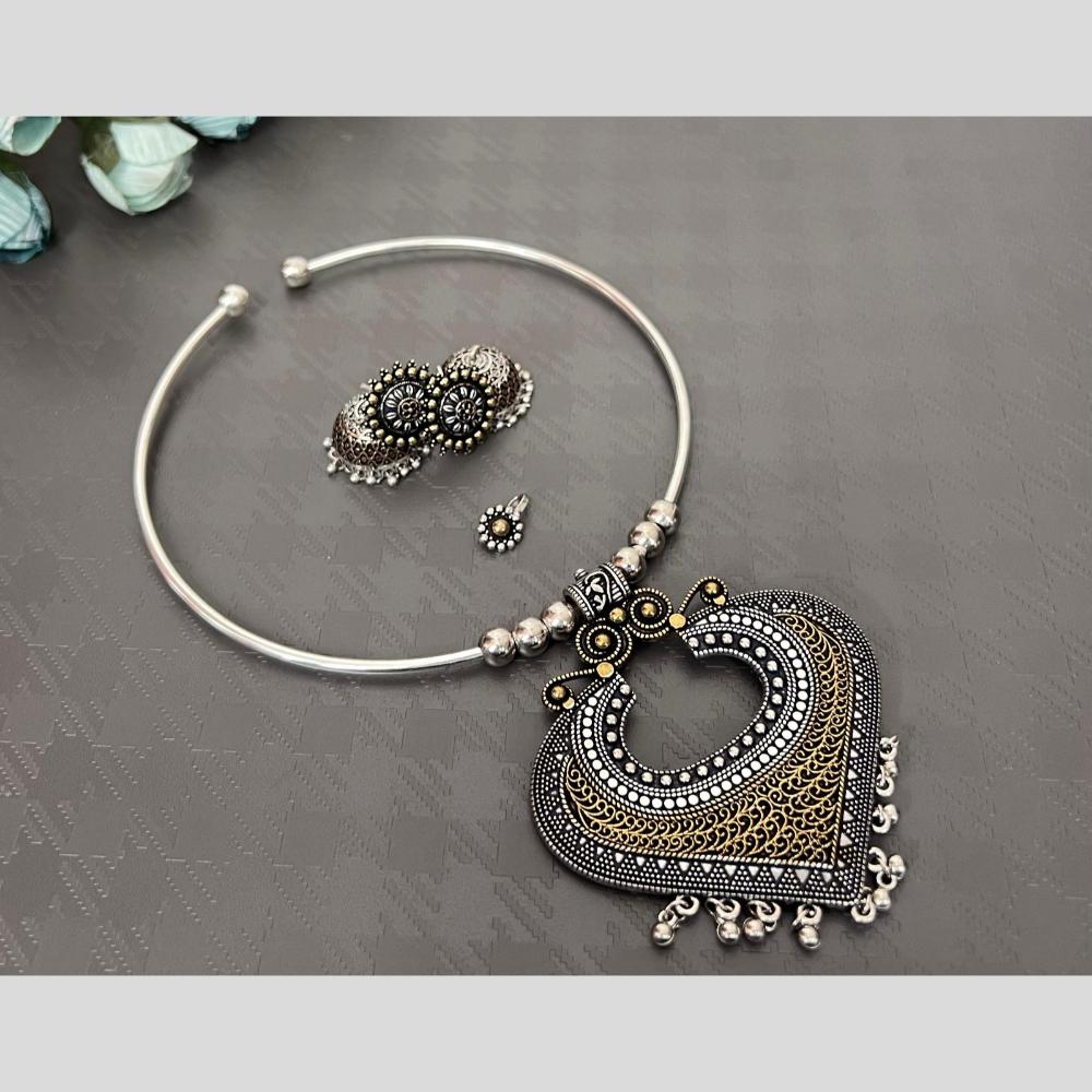 Akruti Collection 2 Tone Plated Necklace Set