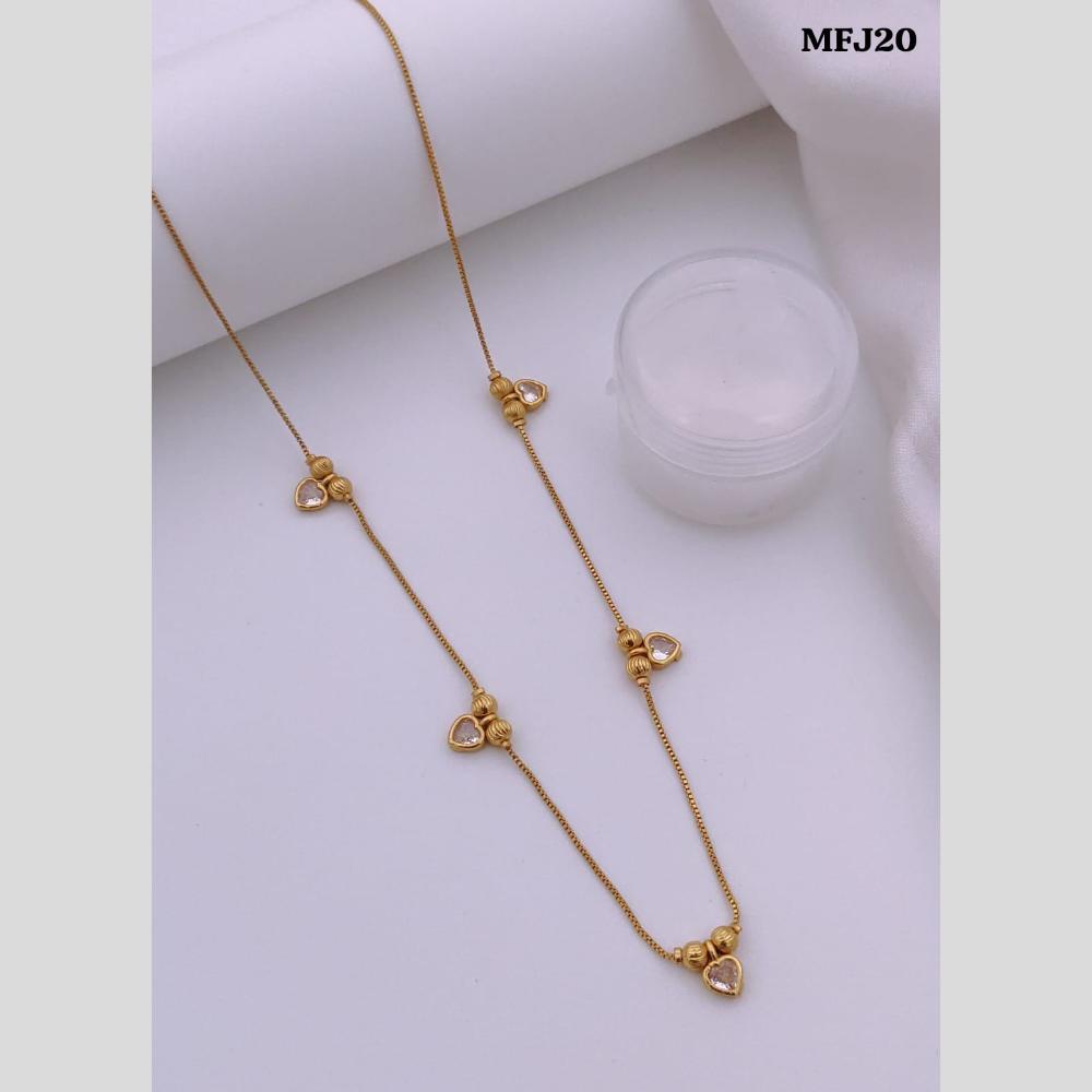 Akruti Collection Gold Plated Crytsal Stone Necklace