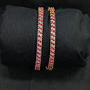 Akruti Collection Premium Gold Plated American Diamond Bangles