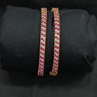 Akruti Collection Premium Gold Plated American Diamond Bangles