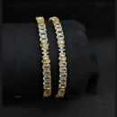 Akruti Collection Premium Gold Plated American Diamond Bangles
