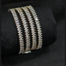 Akruti Collection Premium Gold Plated American Diamond Bangles