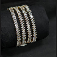 Akruti Collection Premium Gold Plated American Diamond Bangles