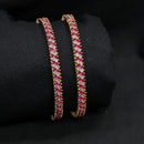 Akruti Collection Premium Gold Plated American Diamond Bangles