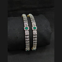Akruti Collection Premium Gold Plated American Diamond Bangles