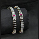 Akruti Collection Premium Gold Plated American Diamond Bangles