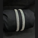 Akruti Collection Premium Silver Plated American Diamond Bangles