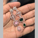 Akruti Collection Rose Gold Plated American Daimonds Dangler Earrings 