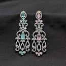 Akruti Collection Silver Plated American Daimonds Dangler Earrings 