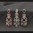 Akruti Collection Rose Gold Plated American Daimonds Dangler Earrings 