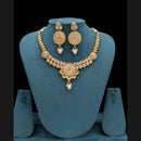 Akruti Collection Gold Plated Pota Stone And Beads Necklace Set